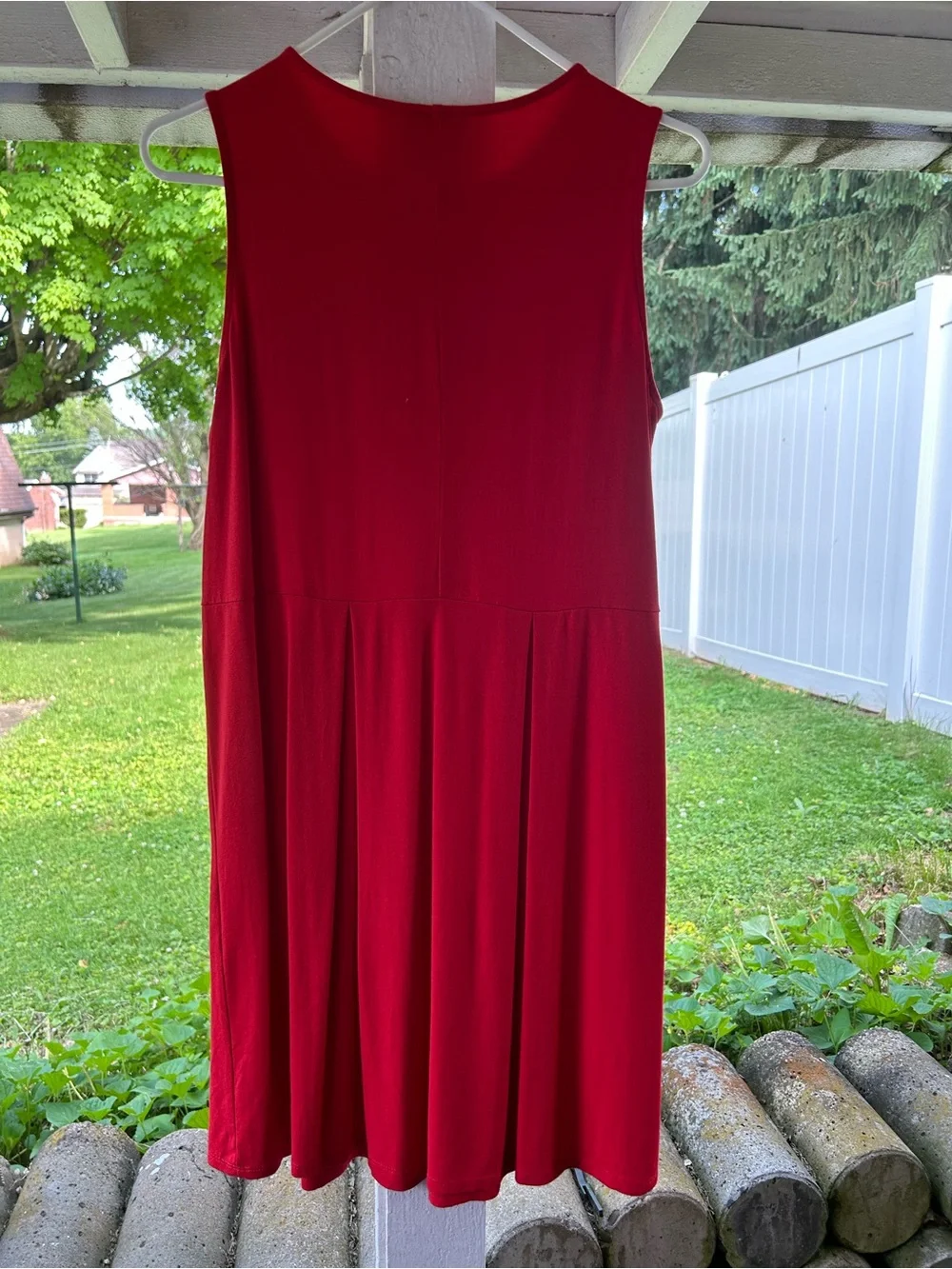 J Jill Wearever Collection Sleeveless Red Dress - Picture 5 of 5